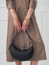 J.McLaughlin Molina Leather Handbag Dark Brown | Women Shoulder Bags & Hobos