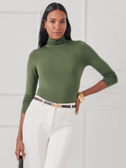 J.McLaughlin Nadia Turtleneck Cypress | Women Shirts & Tops