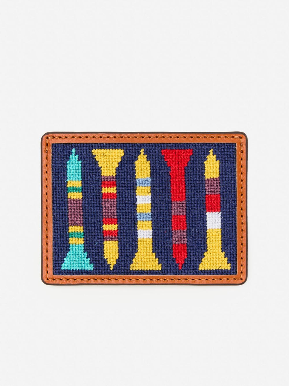 J.McLaughlin Needlepoint Cardcase In Golf Tee Navy/multi | Men Shoes & Accessories