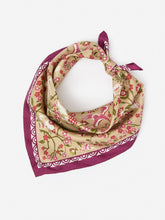 J.McLaughlin Nikka Silk Scarf In Country Garden Square Cream/green/red | Women Scarves