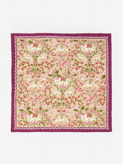 J.McLaughlin Nikka Silk Scarf In Country Garden Square Cream/green/red | Women Scarves