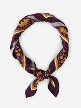 J.McLaughlin Nikka Silk Scarf In Squared Away Purple/mustard | Women Scarves