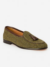J.McLaughlin Oskar Loafers In Herringbone Brown | Men Shoes & Accessories