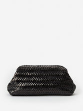 J.McLaughlin Palmer Woven Leather Clutch Black | Women Clutches