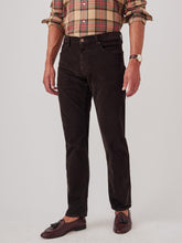 J.McLaughlin Parker 5-Pocket Straight Pants In Italian Stretch Cord Chocolate | Men Pants