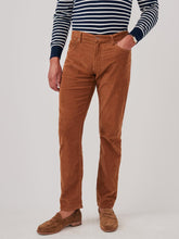 J.McLaughlin Parker 5-Pocket Straight Pants In Italian Stretch Cord Tobacco | Men Pants