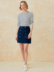 J.McLaughlin Paulette Skort In Riptide Jacquard Navy | Women Skirts