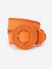 J.McLaughlin Popie Grasscloth Belt Orange | Women Belts