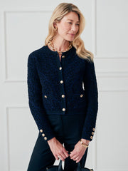 J.McLaughlin Reva Cardigan Black/navy | Women Sweaters