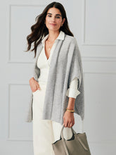 J.McLaughlin Rosalie Wool & Cashmere Wrap Heather Grey | Women Sweaters