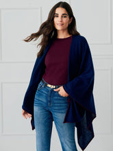 J.McLaughlin Rossi Cashmere Wrap Navy/merlot | Women Sweaters