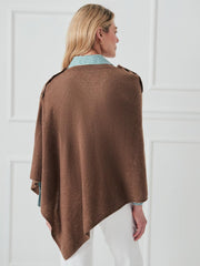 J.McLaughlin Saanvi Cashmere Poncho Coffee | Women Wraps & Ponchos