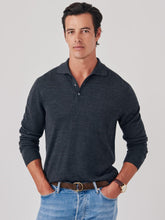 J.McLaughlin Savona Polo Sweater Heather Oxford | Men/Women Sweaters