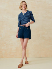 J.McLaughlin Sinclair Tee In Stripe Blue/navy | Women Shirts & Tops