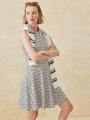 J.McLaughlin Skylar Dress In Among The Dunes Mustard/blue | Women Dresses