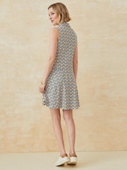 J.McLaughlin Skylar Dress In Among The Dunes Mustard/blue | Women Dresses