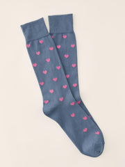 J.McLaughlin Socks In Heart Blue/hot Pink | Men Shoes & Accessories
