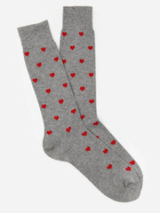 J.McLaughlin Socks In Heart Gray/red | Men Socks