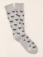 J.McLaughlin Socks In Labrador Light Heather Gray/black | Men Shoes & Accessories