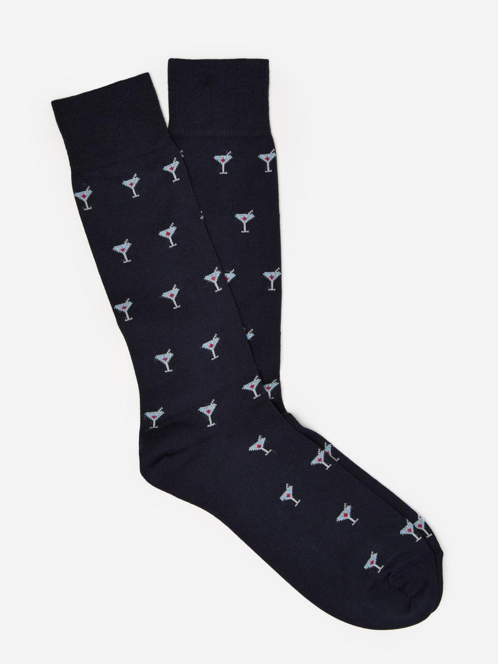 J.McLaughlin Socks In Martini Navy/light Silver | Men Shoes & Accessories