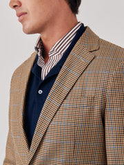 J.McLaughlin Suffolk Sport Coat In Houndstooth Cobalt/brown/green | Men Jackets & Sport Coats