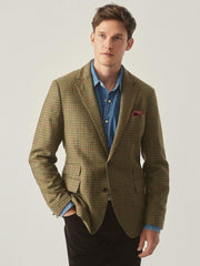 J.McLaughlin Suffolk Wool Sport Coat In Plaid Brown/green/red/mustard | Men Jackets & Sport Coats