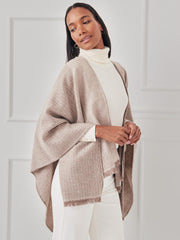 J.McLaughlin Sydney Wrap Taupe | Women Wraps & Ponchos