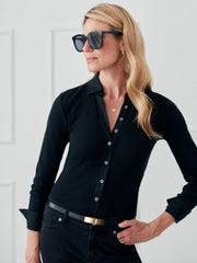 J.McLaughlin Theodora Shirt Black | Women Shirts & Tops
