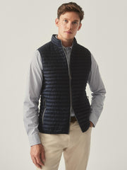 J.McLaughlin Traveler Quilted Vest Navy | Men Jackets & Sport Coats
