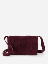 J.McLaughlin Una Woven Suede Crossbody Merlot | Women Mini Totes & Crossbody