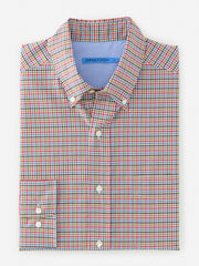 J.McLaughlin University Classic Fit Shirt In Check Crimson/blue/green | Men Shirts
