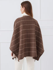 J.McLaughlin Winifred Cape In Plaid Brown/cream | Women Shoes & Accessories