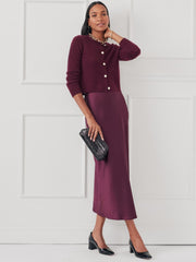 J.McLaughlin Zahara Skirt Burgundy | Women Skirts