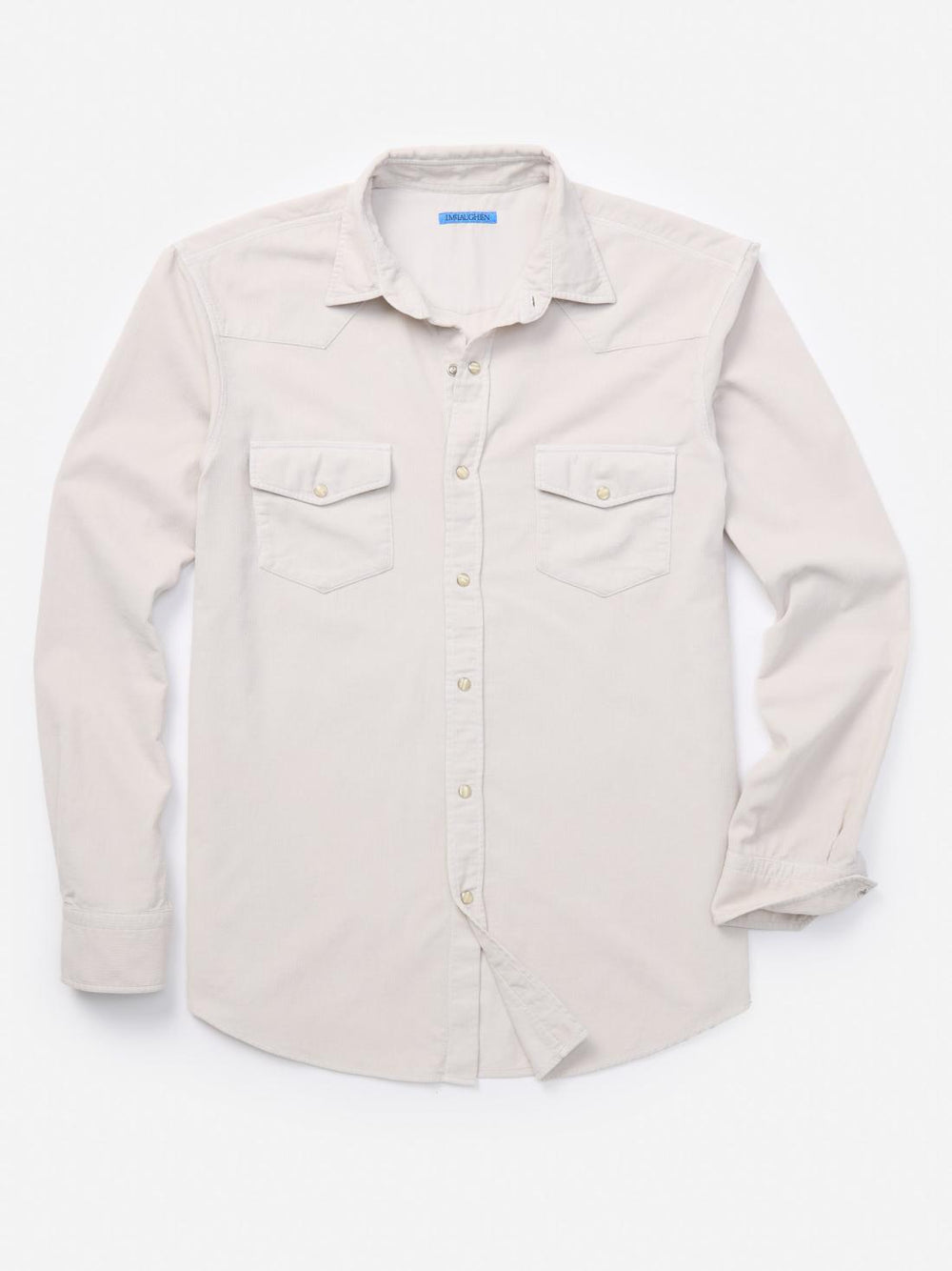 J.McLaughlin Ace High Woven Cord Shirt Pumice | Men Shirts
