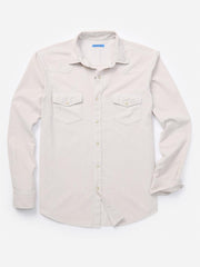J.McLaughlin Ace High Woven Cord Shirt Pumice | Men Shirts