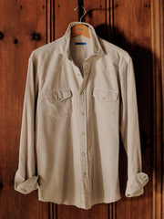 J.McLaughlin Ace High Woven Cord Shirt Pumice | Men Shirts