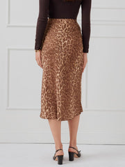 J.McLaughlin Adelyn Skirt In Neo Tanzania Bias Dark Brown/brown | Women Skirts