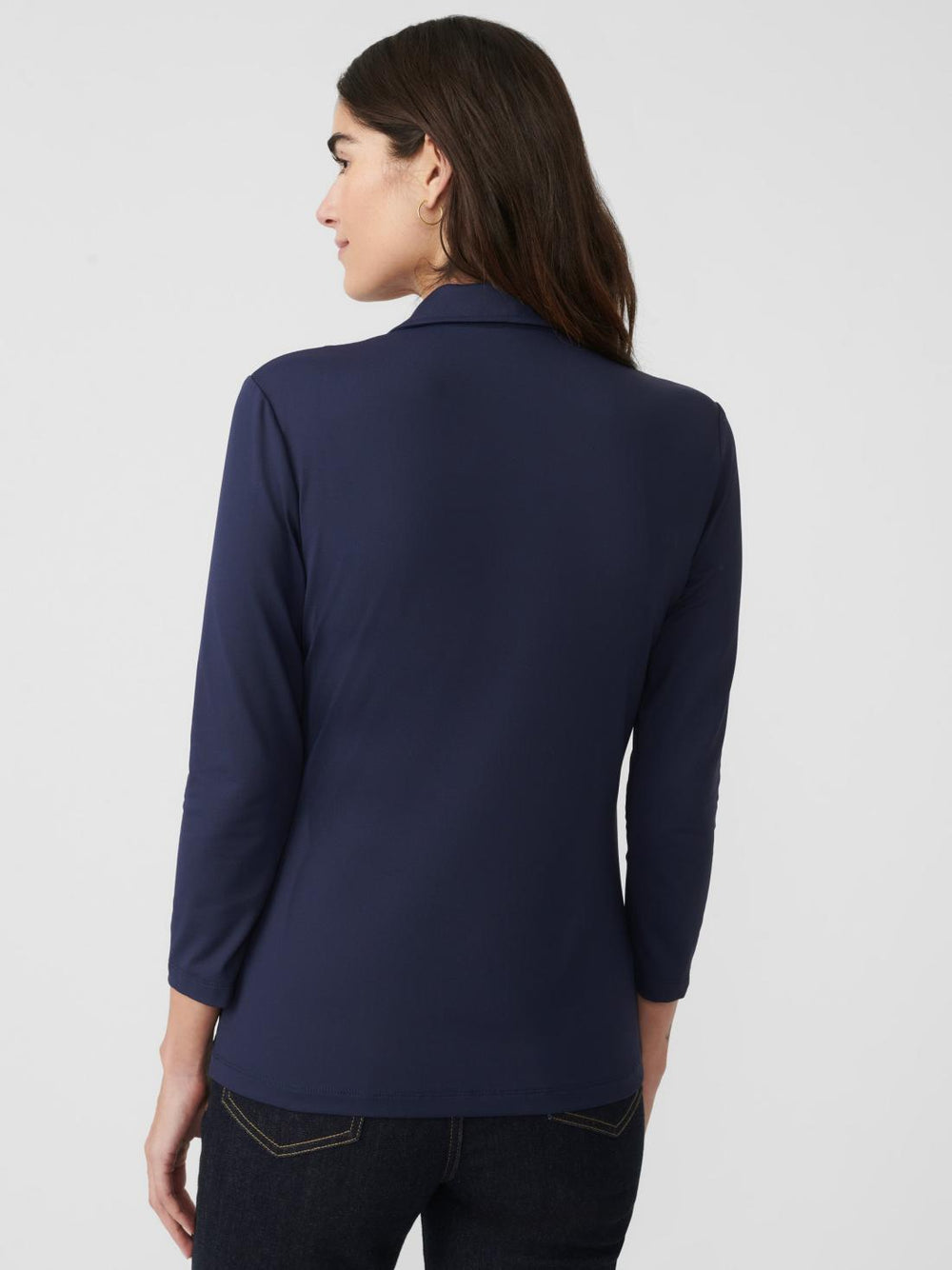 J.McLaughlin Aida 3/4 Sleeve Top Winter Navy | Women Catalina Cloth™ Dresses