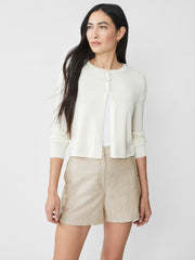 J.McLaughlin Aleesha Cardigan Egret White | Women Sweaters