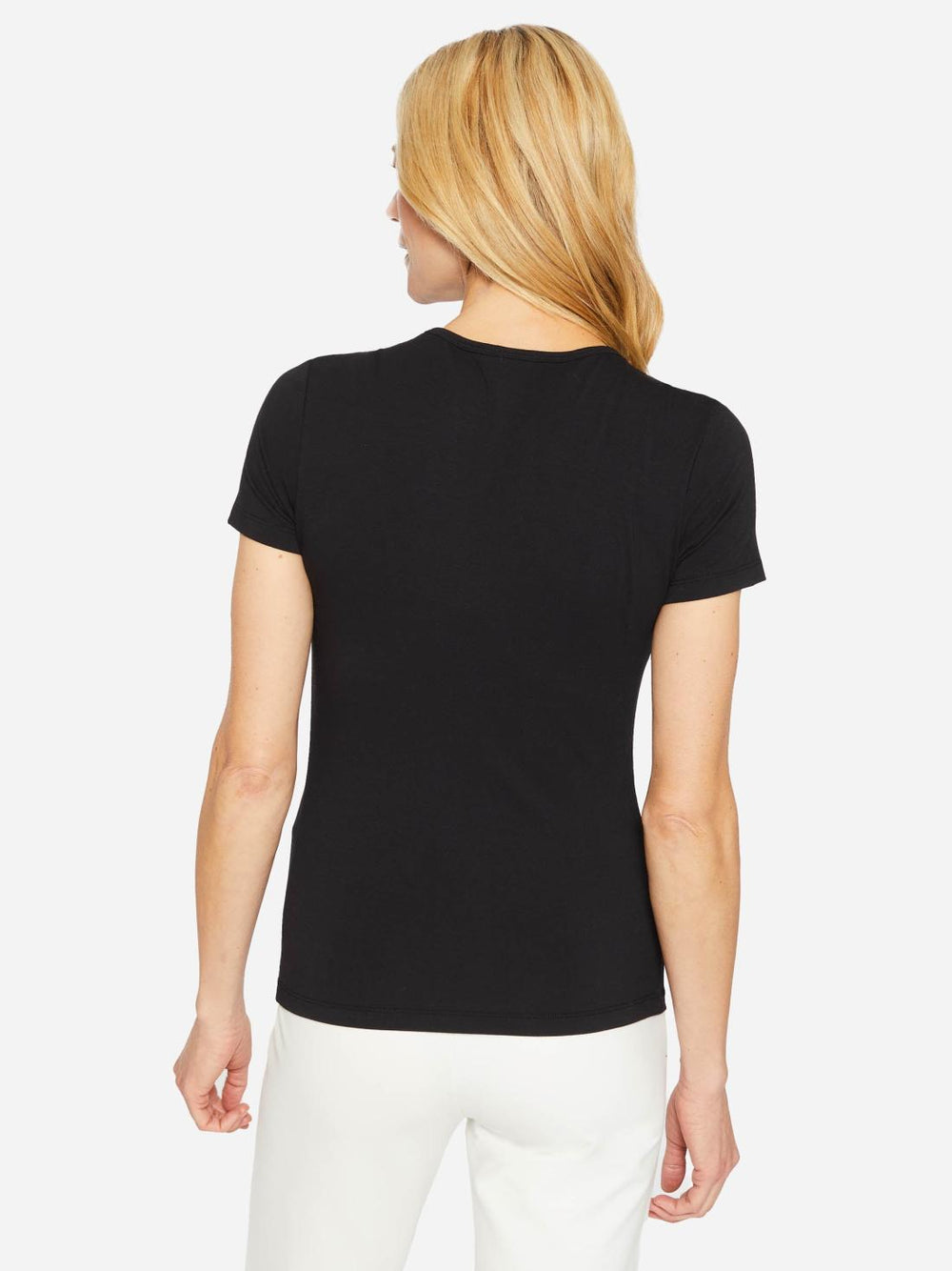 J.McLaughlin Allie Cap Sleeve Tee Black | Women Shirts &amp; Tops