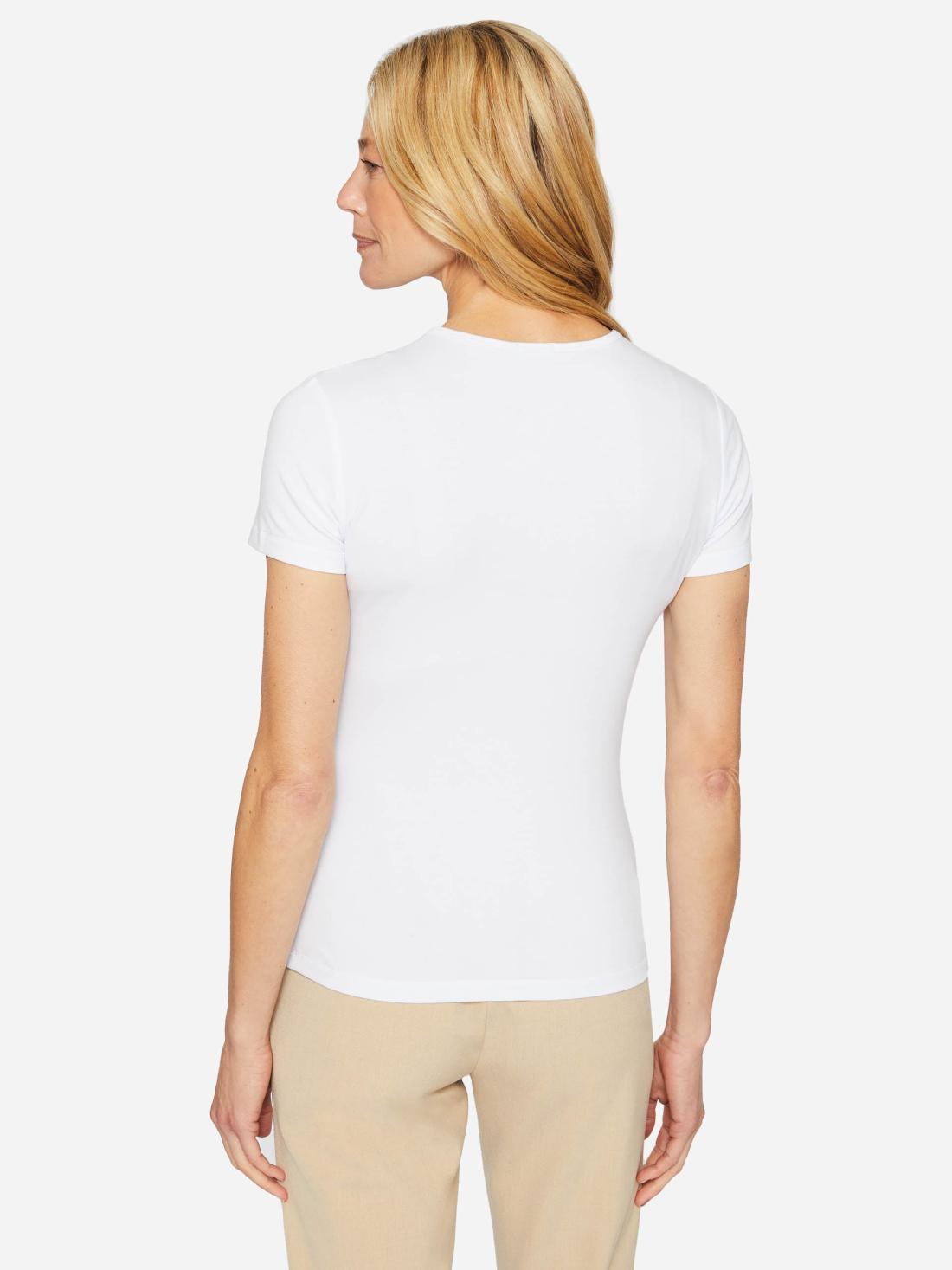 J.McLaughlin Allie Cap Sleeve Tee White | Women Shirts &amp; Tops