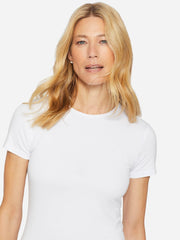 J.McLaughlin Allie Cap Sleeve Tee White | Women Shirts &amp; Tops
