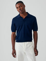 J.McLaughlin Amalfi Short Sleeve Polo Navy | Men/Women Knits &amp; Polos