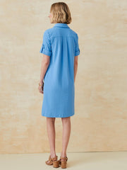 J.McLaughlin Amber Dress In Riptide Jacquard Chambray | Women Dresses