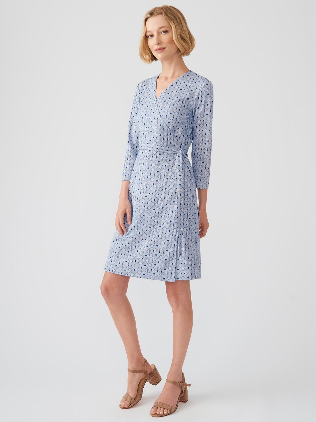 J.McLaughlin Amherst Dress In Mini Ink Pop Navy/light Blue | Women Dresses