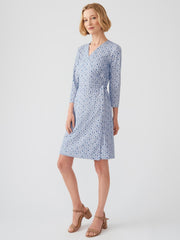 J.McLaughlin Amherst Dress In Mini Ink Pop Navy/light Blue | Women Dresses