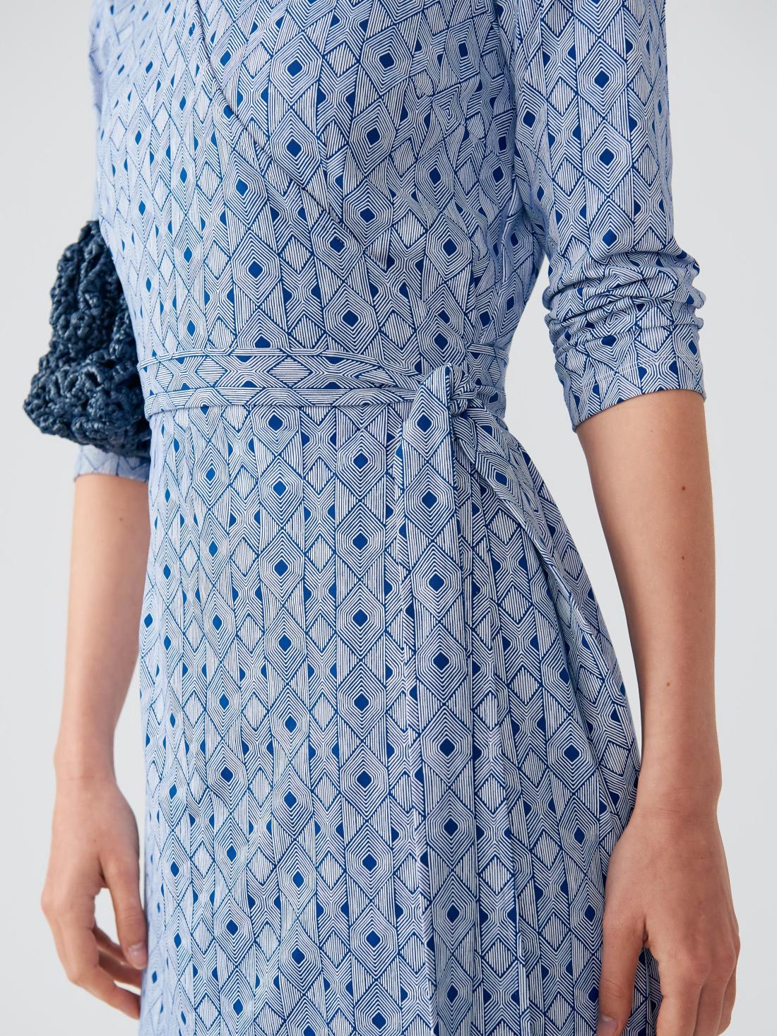 J.McLaughlin Amherst Dress In Mini Ink Pop Navy/light Blue | Women Dresses