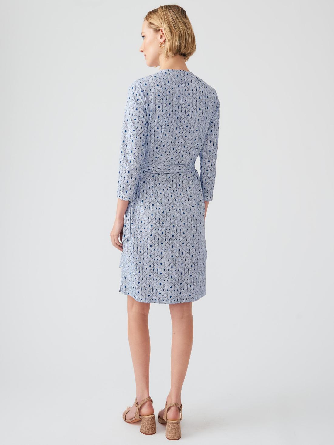 J.McLaughlin Amherst Dress In Mini Ink Pop Navy/light Blue | Women Dresses