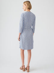 J.McLaughlin Amherst Dress In Mini Ink Pop Navy/light Blue | Women Dresses