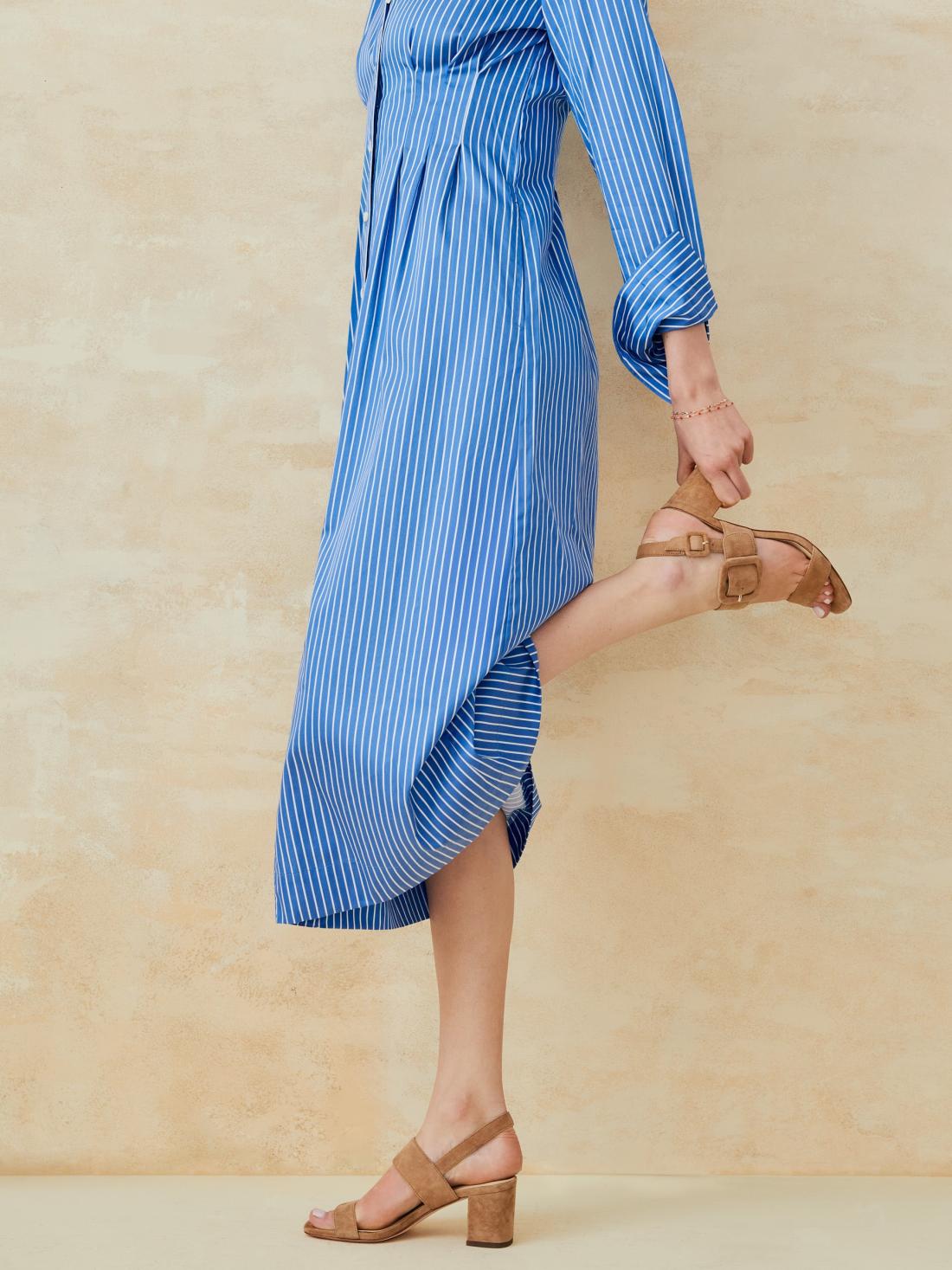 J.McLaughlin Anaya Suede Block Heels Cyprus Tan | Women Heels &amp; Wedges